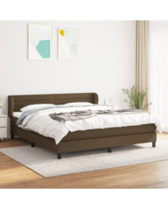 Sommier à lattes de lit avec matelas Marron foncé 180x200 cm | Mobilier & Déco