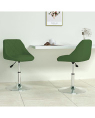 Chaises pivotantes à manger lot de 2 Vert foncé Velours | Mobilier & Déco