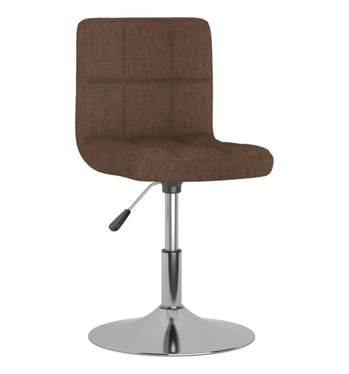 Chaise pivotante de salle à manger Marron Tissu | Mobilier & Déco
