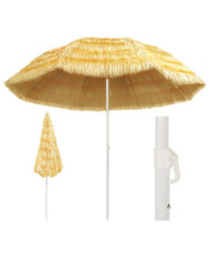 Parasol de plage Naturel 300 cm Style hawaïen | Mobilier & Déco