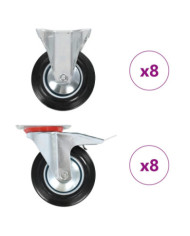 16 pcs Roulettes 160 mm | Mobilier & Déco