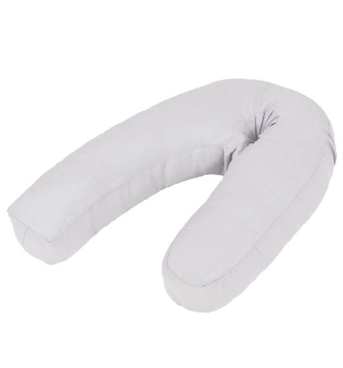 Coussin de grossesse en forme de J 54x(36-43) cm Gris | Mobilier & Déco