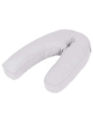 Coussin de grossesse en forme de J 54x(36-43) cm Gris | Mobilier & Déco