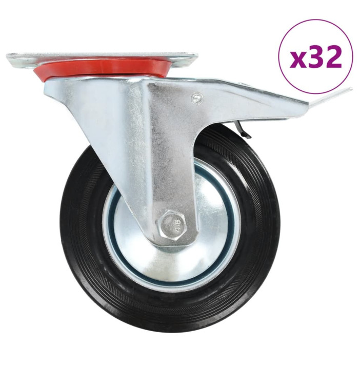 32 pcs Roulettes pivotantes 160 mm | Mobilier & Déco