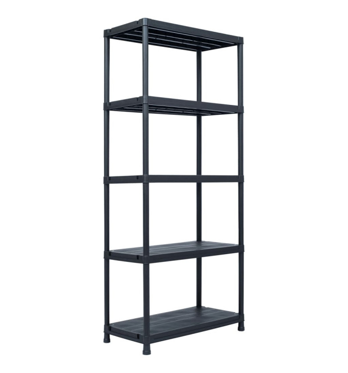 Étagère de rangement Noir 500 kg 90x60x180 cm Plastique | Mobilier & Déco