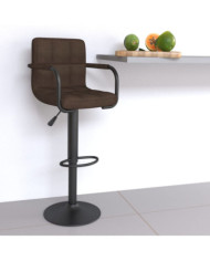 Tabouret de bar Marron Tissu | Mobilier & Déco