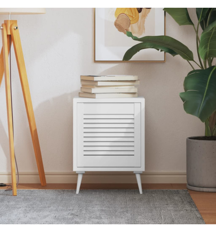 Porte d'armoire à persiennes blanc 39,5x39,4 cm pin massif | Mobilier & Déco