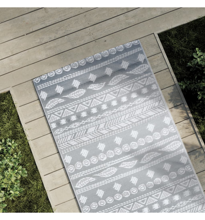 Tapis d'extérieur ARAKIL gris 80 x 250 cm PP | Mobilier & Déco
