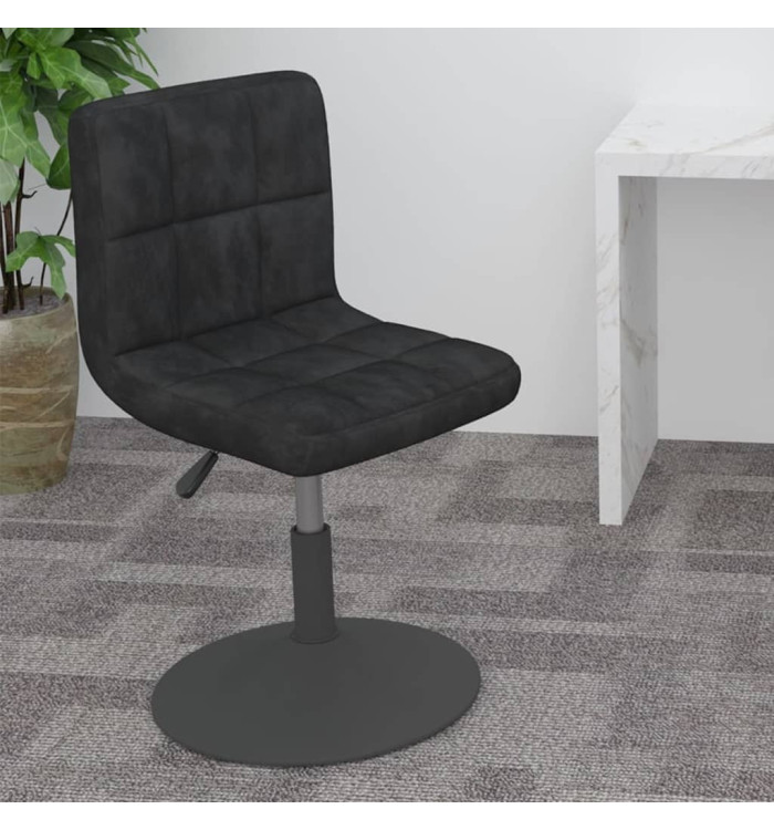 Tabouret de bar pivotant noir velours | Mobilier & Déco