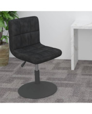 Tabouret de bar pivotant noir velours | Mobilier & Déco