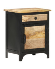 Table de chevet 40x30x50 cm Bois de manguier massif | Mobilier & Déco