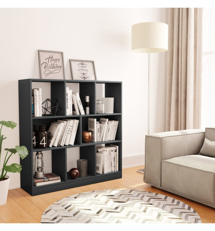 Bibliothèque gris 97,5x29,5x100 cm bois d'ingénierie | Mobilier & Déco