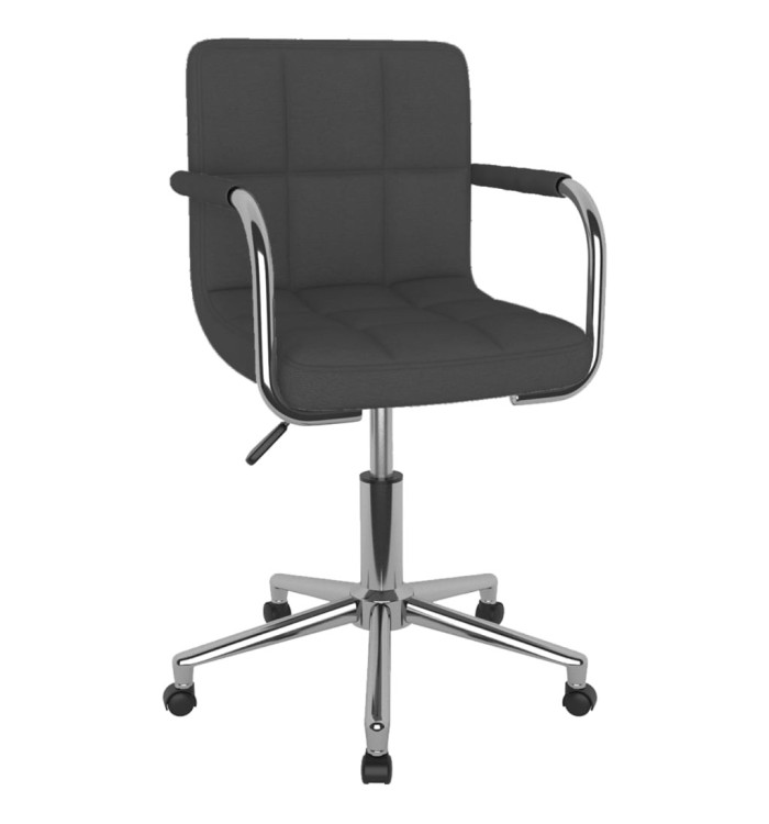 Chaise pivotante de salle à manger Gris foncé Tissu | Mobilier & Déco