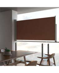 Auvent latéral rétractable de patio 120x300 cm Marron | Mobilier & Déco