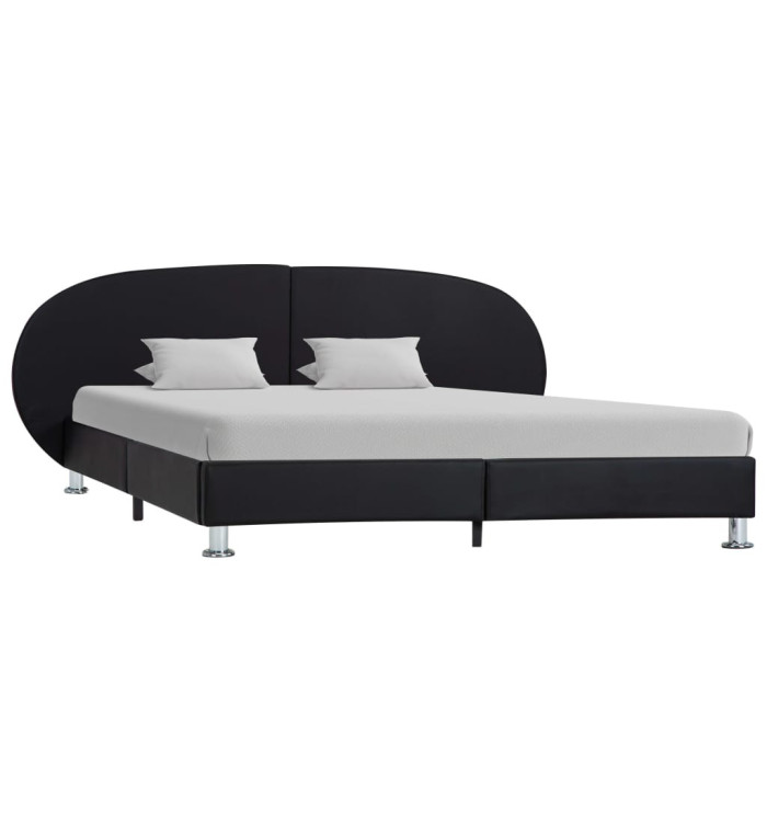 Cadre de lit Noir Similicuir 180 x 200 cm | Mobilier & Déco