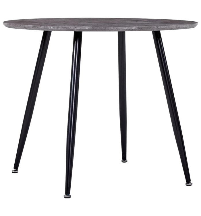 Table de salle à manger Béton et noir 90x73,5 cm MDF | Mobilier & Déco