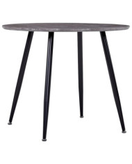 Table de salle à manger Béton et noir 90x73,5 cm MDF | Mobilier & Déco