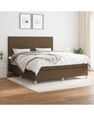 Sommier à lattes de lit avec matelas Marron foncé 180x200 cm | Mobilier & Déco