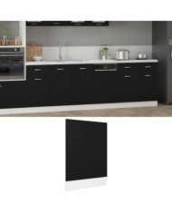 Panneau de lave-vaisselle "Lyon" Noir 45x3x67 cm Aggloméré | Mobilier & Déco