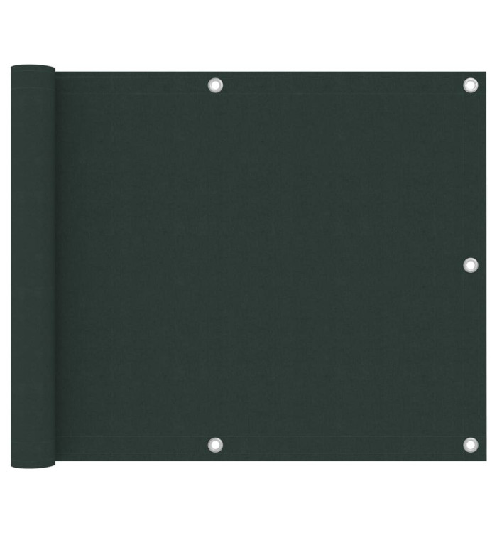Écran de balcon Vert foncé 75x400 cm Tissu Oxford | Mobilier & Déco