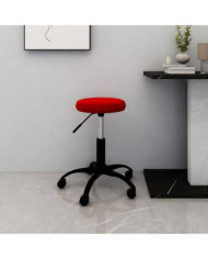 Chaise pivotante de bureau Rouge bordeaux Velours | Mobilier & Déco