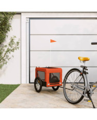 Remorque de vélo pour animaux de compagnie orange et noir | Mobilier & Déco
