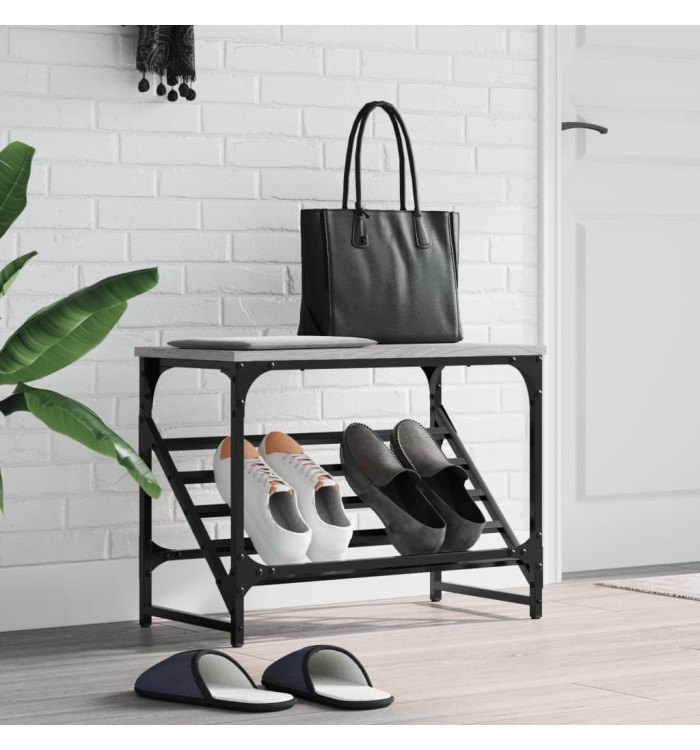 Étagère à chaussures sonoma gris 60x30x45 cm bois d'ingénierie | Mobilier & Déco