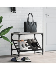Étagère à chaussures sonoma gris 60x30x45 cm bois d'ingénierie | Mobilier & Déco