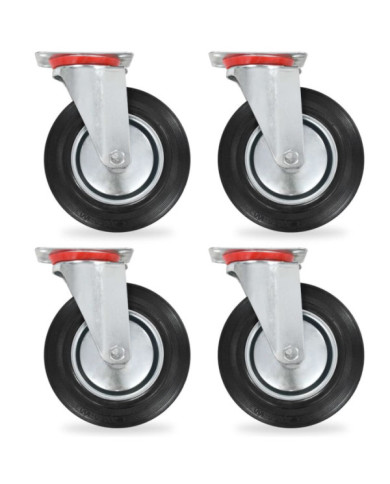 Roulettes pivotantes 4 pcs 200 mm | Mobilier & Déco
