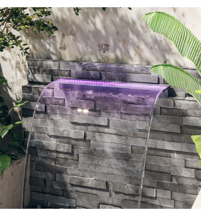 Déversoir pour cascade avec LED RVB Acrylique 108 cm | Mobilier & Déco
