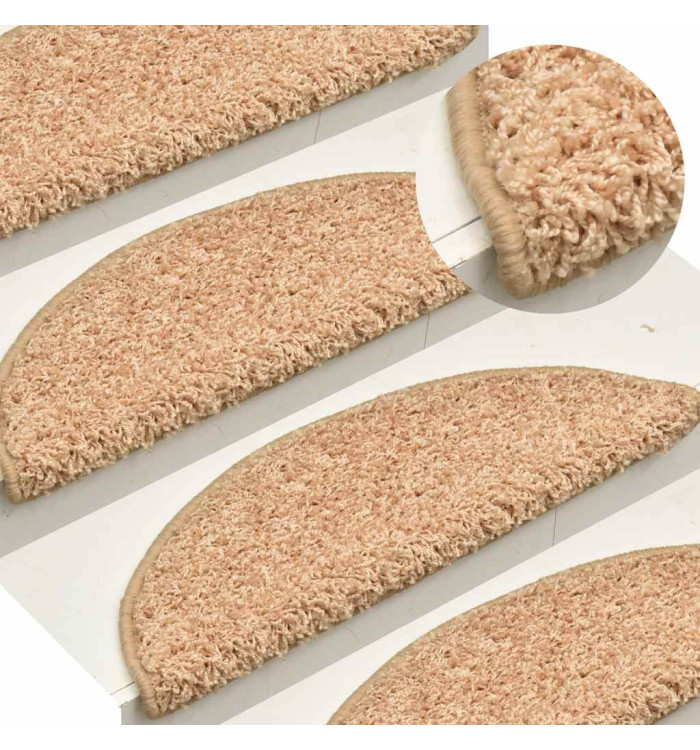 Tapis de marches d'escalier 15 pcs Doré 65x21x4 cm | Mobilier & Déco