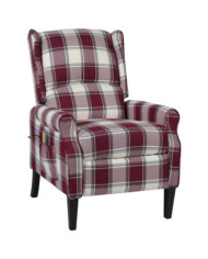 Fauteuil de massage inclinable Rouge Tissu | Mobilier & Déco