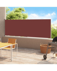 Auvent latéral rétractable de patio 220x500 cm Marron | Mobilier & Déco