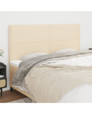 Têtes de lit 4 pcs Crème 80x5x78/88 cm Tissu | Mobilier & Déco