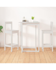 Chaises de bar lot de 2 blanc 40x41,5x112 cm bois de pin solide | Mobilier & Déco