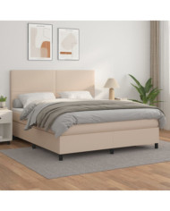 Sommier à lattes de lit avec matelas Cappuccino 160x200 cm | Mobilier & Déco