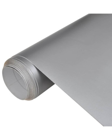 Films de voiture 2 pcs Argenté mat 100x150 cm+50x150 cm | Mobilier & Déco