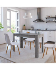 Table à manger Gris béton 120x60x76 cm Bois d'ingénierie | Mobilier & Déco