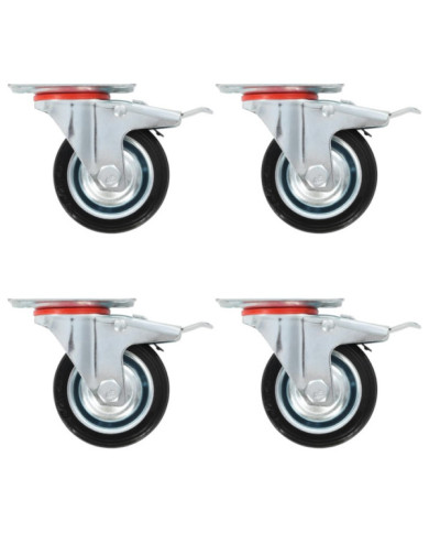 16 pcs Roulettes pivotantes 75 mm | Mobilier & Déco