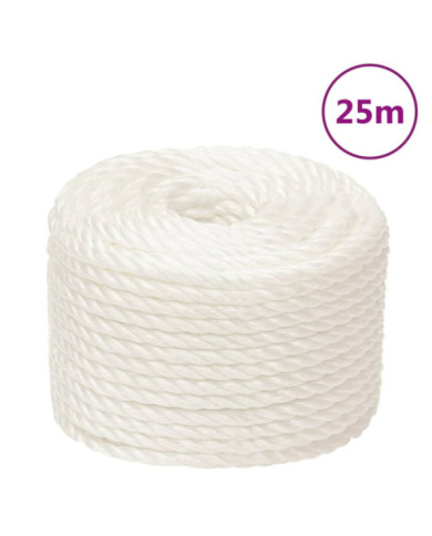 Corde de travail Blanc 20 mm 25 m polypropylène | Mobilier & Déco