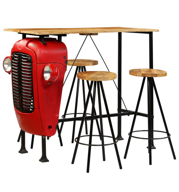 Meuble de bar 5 pcs Bois massif de manguier 120x60x107 cm | Mobilier & Déco