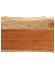 Dessus de table 60x40x3,8 cm rectangulaire bois massif d'acacia | Mobilier & Déco