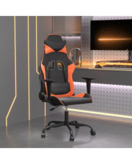 Chaise de jeu de massage Noir et orange Similicuir | Mobilier & Déco