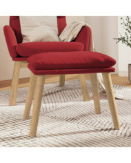 Repose-pied Rouge bordeaux 45x29,5x35 cm Velours | Mobilier & Déco