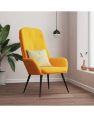 Chaise de relaxation Jaune moutarde Velours | Mobilier & Déco