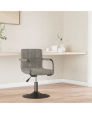 Chaise de salle à manger Gris clair Velours | Mobilier & Déco