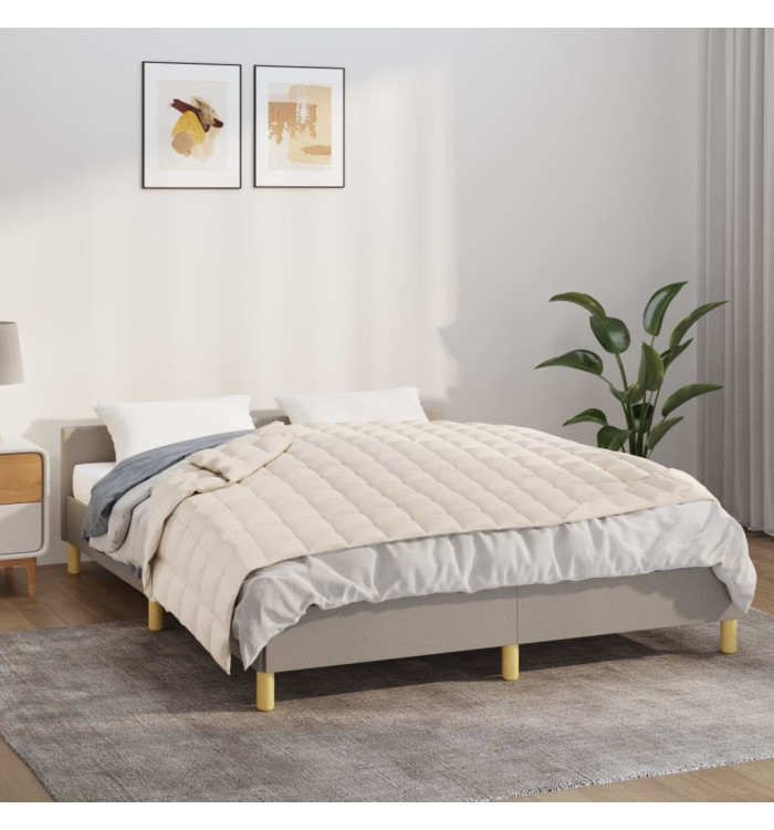 Couverture lestée Crème clair 135x200 cm 6 kg Tissu | Mobilier & Déco