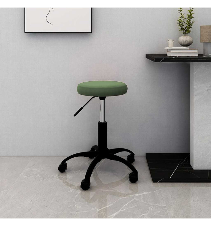 Chaise de bureau pivotante vert foncé velours | Mobilier & Déco