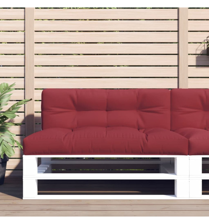 Coussin de palette rouge bordeaux 120x40x12 cm tissu | Mobilier & Déco