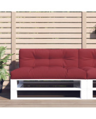 Coussin de palette rouge bordeaux 120x40x12 cm tissu | Mobilier & Déco